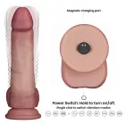 LoveToy Vibrating Sliding Skin Pro II Dual Layer Silicone Dong – вибрирующий двухслойный силиконовый фаллоимитатор – беспроводной пульт – 20,3 см — Фото 3