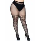 Leg Avenue Plus Floral Vine võrksukkpüksid – mustad – Plus size — Foto 2