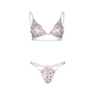 Leg Avenue lilleline pitsist rinnahoidja ja stringide komplekt – valge – S — Foto 6