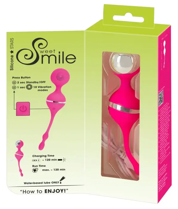 Sweet Smile вибрирующие шарики любви – розовые Фото num