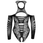 NO:XQSE mežģīņu bodijs ar atvērtu starpkāju un izgriezumiem – S/L Foto 11