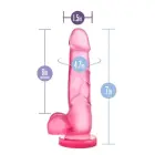 B YOURS SWEET N HARD dildo – 19 cm (7.5″) – Rozā — Foto 5
