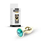 Plug-Jewellery Gold Plug – 7 cm (2.8″) – Green — Photo 11