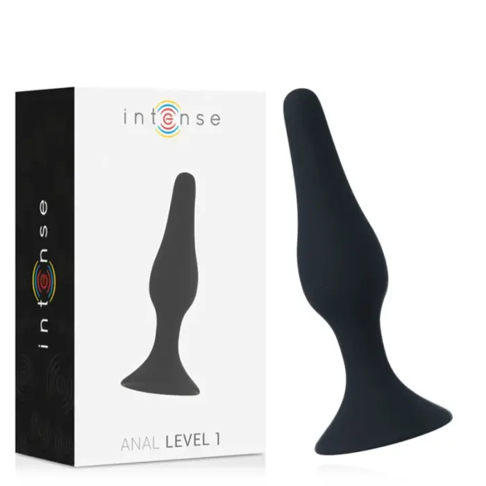 Intense Anal Level 1 silikoninis analinis kištukas – 10.5 cm – Juodas