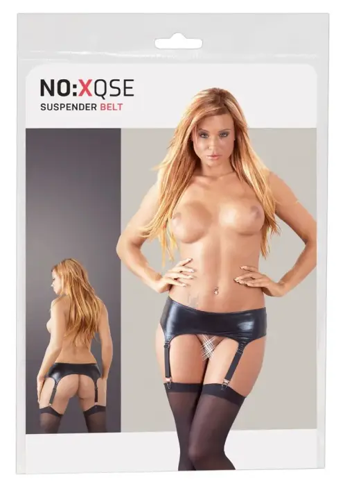 Strapsgürtel Lingerie Set with Stockings – Black – L