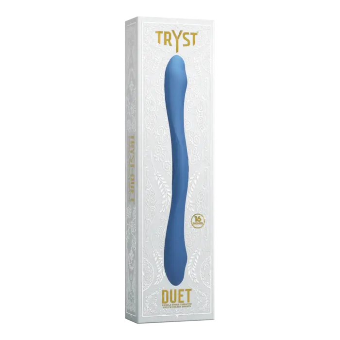 TRYST Duet Double-Ended Vibrator with Wireless Remote – Blue