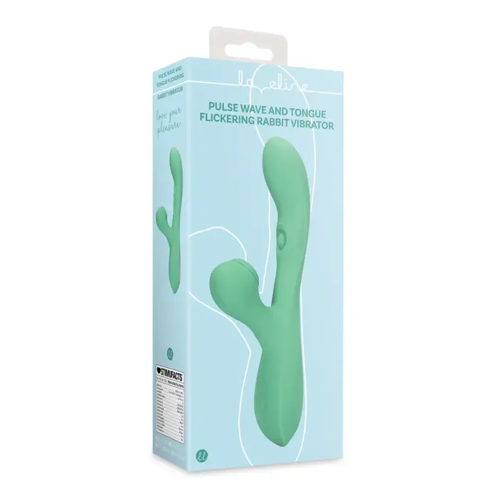 Gaisa pulsa un mēles stimulācijas truša vibrators – zils