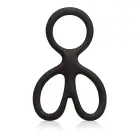 Silikona sēklinieku paplašinātājs – melns Foto 4