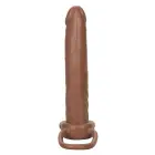 Accommodator kahekordse penetratsiooniga dildo – 13 cm (5.25″) – pruun — Foto 7