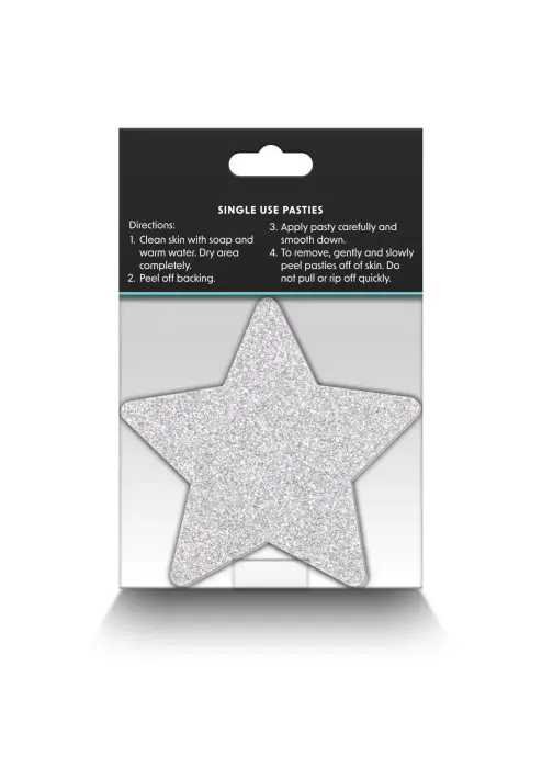 Glitter Star Pasties (2 pāri) - Sarkanas Foto 3