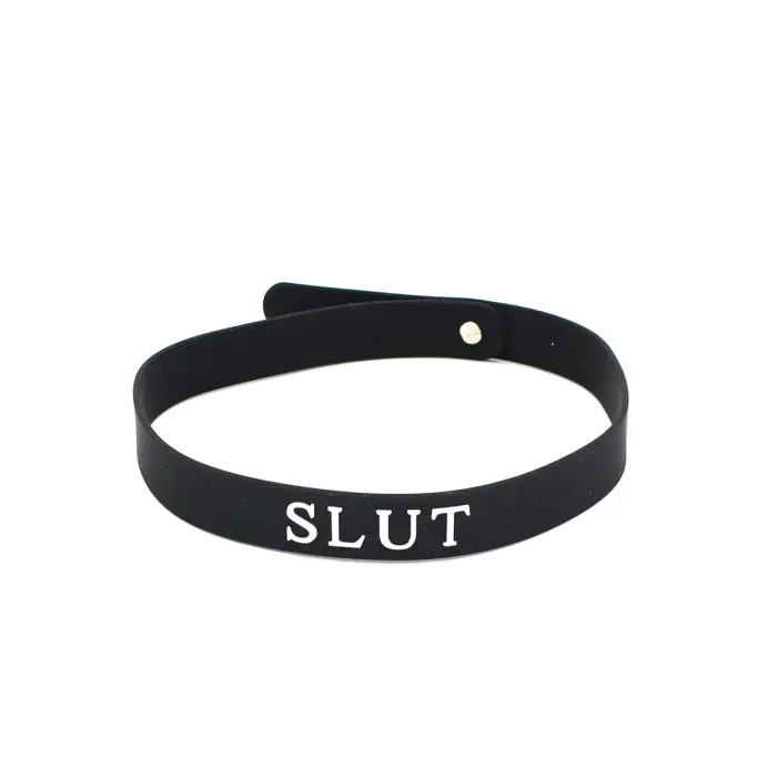 Kiotos X Silicone Collar (SLUT) – Black