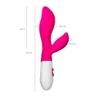 A-TOYS Lilu вибратор с клиторальным стимулятором – 20 см – розовый — Фото 6