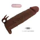 Pretty Love Quillon – Vibrating Penis Sleeve – 20 cm – Brown — Photo 6