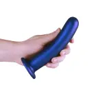 Гладкий силиконовый G-поинт дилдо – 17 cm (7″) – синий — Фото 7