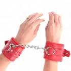 KINK Fur-Lined Adjustable Wrist Restraints – Red — Photo 4