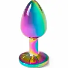 Secret Play металлический анальный плаг Rainbow Small – 7 см – Серебряный — Фото 1