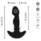 ANOS Moving Rings Anal Plug – 16.3 cm (6.4″) – Black — Photo 13