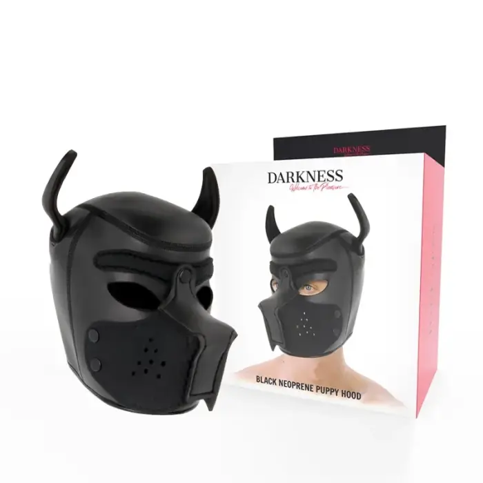 Darkness Neoprene Dog Mask M – Adjustable Model with Removable Snout