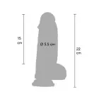 Ülirealistlik dildo – 20 cm – nahavärv — Foto 2