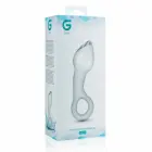 Glas No. 13 – curved glass anal plug with pull ring – M — Photo 5