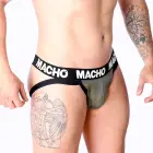 Macho MX27GR – synthetic leather jockstrap – grey-beige – XL — Photo 2