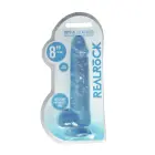 Reālistisks dildo ar sēkliniekiem un piesūcekni – 21 cm (8.3″) – Zils — Foto 1