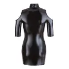 Cottelli Collection Wetlook Cold Shoulder Dress – Black – M — Photo 5