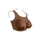 Gender X Undergarments Plate silicone breast vest – D cup – dark skin tone — Photo 5