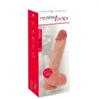 Realistixxx RealMan – dvigubo tankio silikoninis dildo su siurbtuku – 21,5 cm — Nuotrauka 1