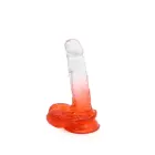 Kiotos Cox krāsains dildo – 18 cm (7″) – Caurspīdīgs/Sarkans — Foto 3