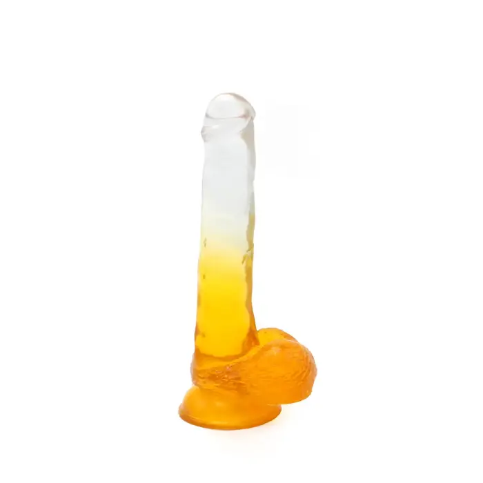 Kiotos Cox Color дилдо – 22.5 cm (9″) – Прозрачный/Желтый