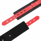 OHMAMA Fetish reguleeritavad luku ja pandlaga randme köidikud – mustad PVC — Foto 1
