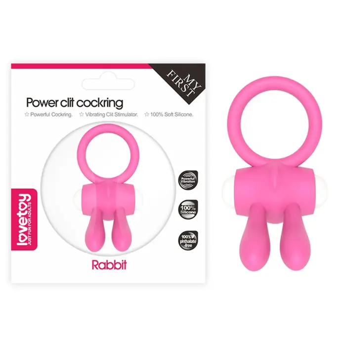 Power Clit Silicone Cockring – Pink