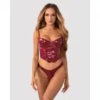 Redya korsetas ir stringai komplektas – 2XL/3XL – raudonas — Nuotrauka 8