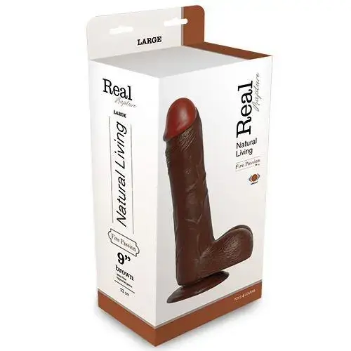 Real Rapture realistlik vibraator – 26 cm (9″) – pruun