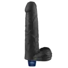 REAL SOFTEE Uzlādējams vibrējošs dildo – 23 cm (9″) – Melns Foto 4