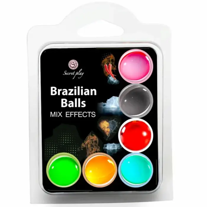 Secret Play Brazilian Balls massaažiõli kuulid – erinevad efektid – 6 tk