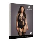 Lace Suspender Bodysuit – Black – Plus Size — Photo 1