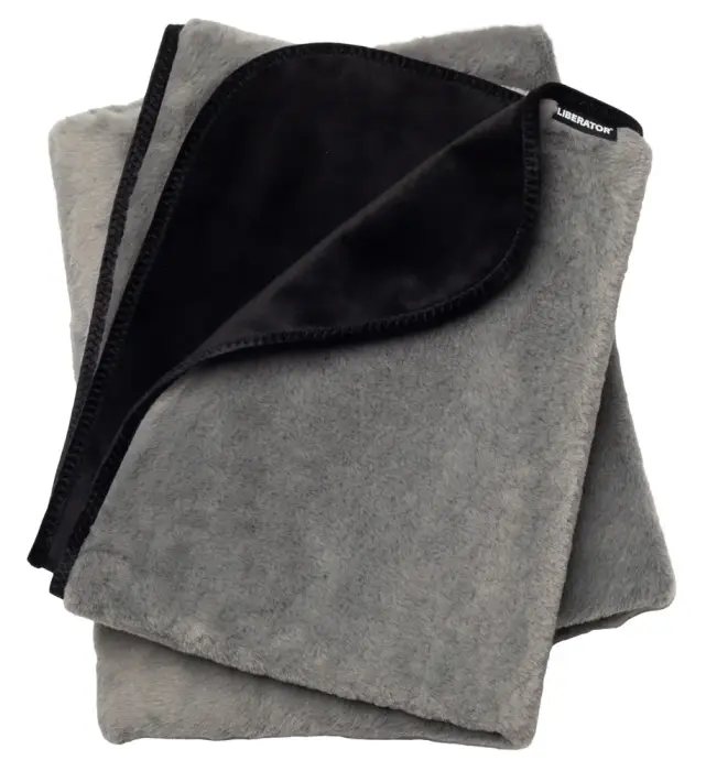 Liberator Faux Fur Fascinator ūdensnecaurlaidīgs palags – pelēks/melns Foto 2