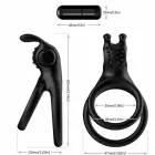 Armony Traveler dual vibrating couples ring with rabbit – black – 80 mm — Photo 3