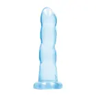 Nerealistisks dildo ar piesūcekni – 17 cm (7″) – Caurspīdīgs Foto 5