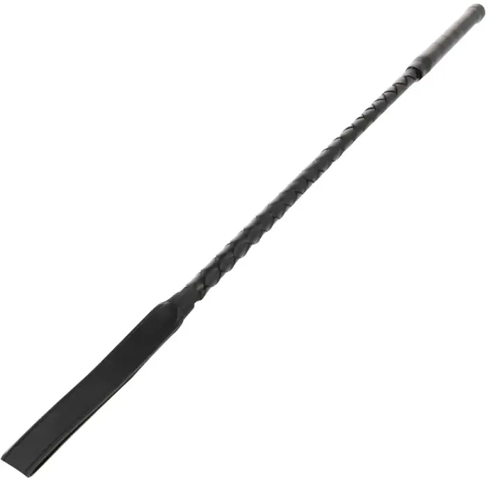Darkness melna trieciena pātaga 55cm – ergonomisks rokturis, izturīgs PVC gals