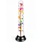 Bloomé by TOYJOY Everlasting Bloom Beaded Dong – pērlīšu sveķu dildo ar īstiem ziediem – 20 cm — Foto 1