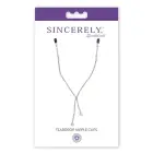 Sportsheets Sincerely Teardrop Crystal Chain Adjustable Clips – Silver — Photo 2