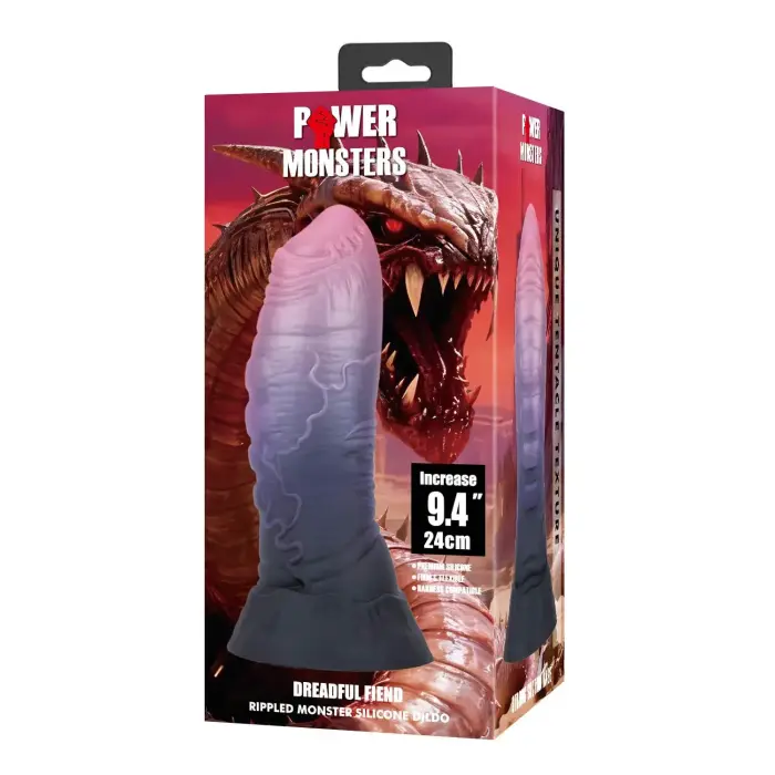 Power Monsters Dreadful Fiend – 24 cm (9.4″) Rippled Monster Silicone Dildo Photo
