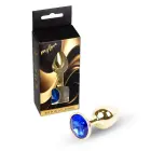 MyLove Toys Jewellery Gold Anal Plug – 7 cm (2.8″) – Dark Blue — Photo 1