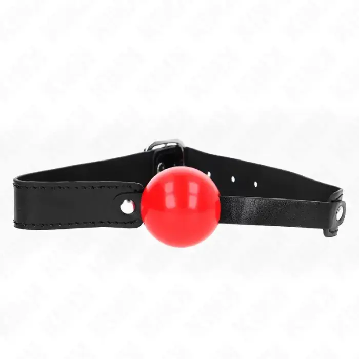 KINK Model 1 Soft TPE Ball Gag 4 cm – Black/Red