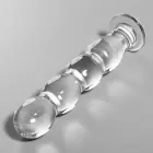 Ibiza Nebula Series Model 10 stikla dildo – 16.5 cm (6.5″) – Caurspīdīgs — Foto 2