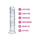 NATURALLY YOURS Glamor Sparkling – spīdošs elastīgs dildo – caurspīdīgs – 17,8 cm — Foto 5