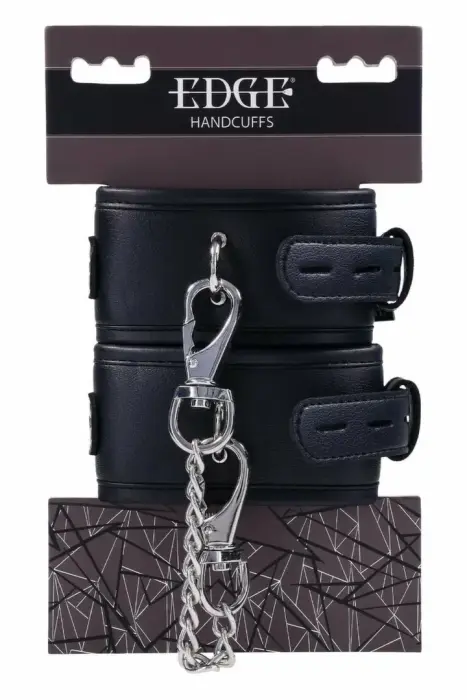 SPORTSHEETS EDGE Handcuffs – наручники – с мягкой подкладкой – чёрный – регулируемый – 12,7–27,9 см